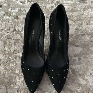 Black Nine West Heels with studs